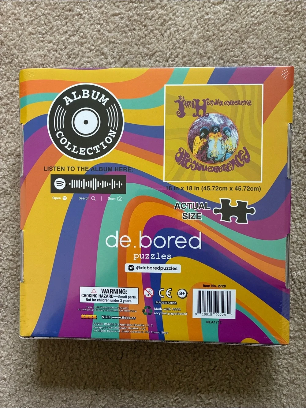 Jimi Hendrix Experience “Are You Experienced” 500 Piece Album Collection Puzzle